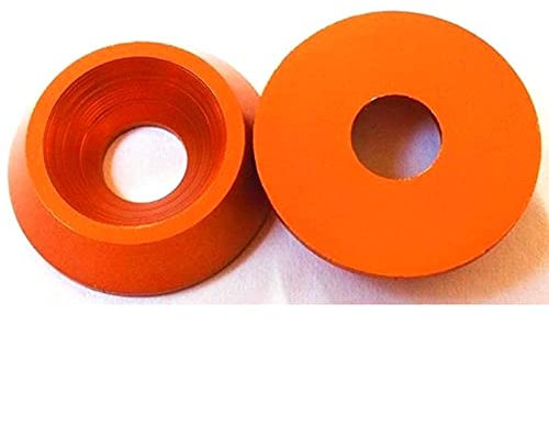 Lnanqing-Dichtscheibe M4 M5 M6 M8 Aluminiumlegierungsfarbe VON Kopf Senkkopf-Regenschirm- Schraube Taper-Waschmaschine, 5 STÜCKE, fest und langlebig (Color : Orange, Inner Diameter : M8 5PCS)