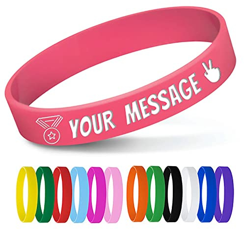 GSCSP Temeite Gummi-Armband - Umweltfreundliches Silikon, Modisches Design für Alle Altersgruppen, Personalisiertes Regenbogen