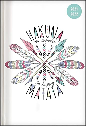 Collegetimer Hakuna Matata 2022/2023 - Schüler-Kalender A5 (15x21 cm) - Day By Day - 352 Seiten - Terminplaner - Notizbuch - Alpha Edition (Collegetimer A5 Daily)