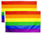 2 PCS LGBTQ Flagge Pride Flag Mit Genähten Streifen, Regenbogen Flagge 90x150mm Paket, Lgbtq Pride Mit Messingtülle, Helle Farbe (Nicht Bedruckt), Uv-Verblassbeständigkeit, Peace-Gleichheit