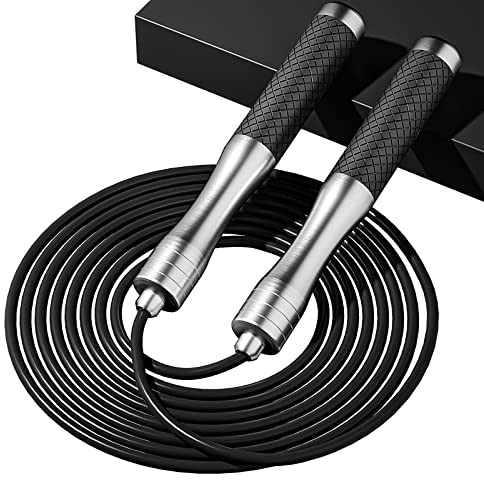 Springseil für Damen und Herren, Training mit verstellbarer Länge, Springseil und Legierung und Silikongriffen, geeignet für Workout, Boxen, Zuhause, Fitnessstudio