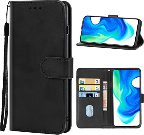 König Design Handyhülle kompatibel mit Xiaomi Poco F2 Pro Schutzhülle Case Cover Kartenfach Schwarz