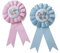 2 Stück Weißblech-Anstecknadel mit Aufschrift Daddy and Mommy to be, Geschenk für Babyparty, Partygeschenk, Dekoration (Rosa, Blau)