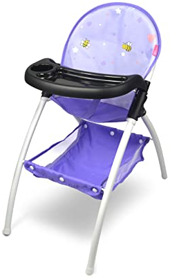 ANIVIA Baby Doll Hochstuhl, Hochstuhl für Puppen bis 16'', Lila
