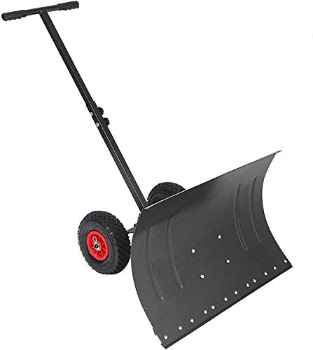 schneeschaufel, Robuster Schneeschieber Mit Rädern |Robuster Schneepflug Mit Verstellbarem Griff, Geeignet for Die Auffahrt Oder Gehwegreinigung