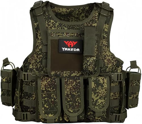 vAv YAKEDA Taktische Weste, Airsoft-Weste für Herren, russische Tarnung
