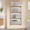 EMKE Flat Panel Heated Towel Rail Modern Design Bathroom Radiator Chrome Towel Radiator 1200 x 600 mm Towel Warmer Versatile Floor/Wall Mounted Ladder Rad