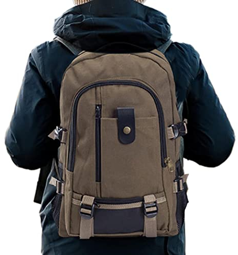 holexty Mochila utilitaria | Estudiante Alta Capacidad para Estudiantes universitarios,Mochila Vintage Lona Mochila Casual Mochila para computadora portátil Escuela Universidad