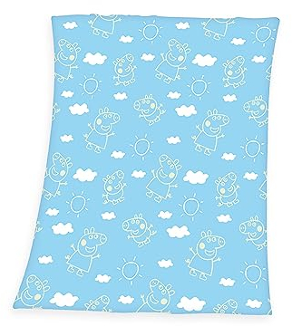 Herding Fleecedecke Peppa Pig, 130 x 170 cm, Leuchtet im Dunkeln, Glow in the dark, 100% Polyester, Fleece
