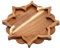 Gralara Vassoio di Cristallo in Legno a Forma di Fiore Organizzatore di Cristallo Decorativo Multiuso