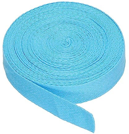 PATIKIL Baumwollband Baumwolle Gurtband 20mm x 9m, Schrägband Baumwoll Nahtband Köperband Saumband Einfassband Stoffband Webband zum Nähen für DIY Basteln Stricken Verpackungen, Blau