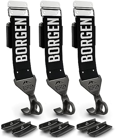 Borgen Fahrrad Wandhalterung - einstellbare Fahrradhalterung für die Wand - E-Bike, Rennrad, MTB, Rennrad kompatibel - gummierter Haken gegen Kratzer