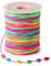 Diboniur Filo per Braccialetti 1mm x 100m, Filo Elastico per Braccialetti Resistente, Cordone Arcobaleno Perline per Gioielli DIY, Bracciali, Collane, Artigianato, Decorazioni