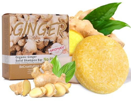 Ginger Hair Regrowth Shampoo Bar, Organic Shampoo For Hair Loss, Ginger Shampoo, Anti Dandruff Shampoo Bars, Anti Itching Solid Shampoo Bar, Ginger Shampoo Bar, Glossy Moist Hair