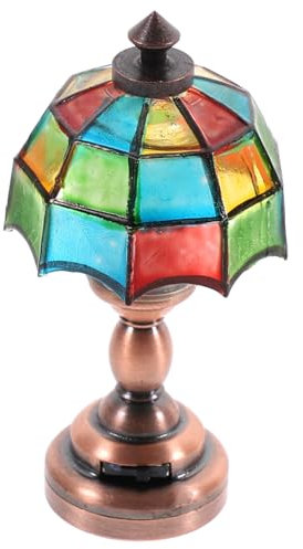 ibasenice 2St Mini-Zubehör für Puppen Miniaturspielzeug rundumleuchte plastiktisch Möbel Lampenschirm Mini-Hauslampe Mini-Schreibtischlampe schmücken Puppenhaus Modell Spielzeugzimmer