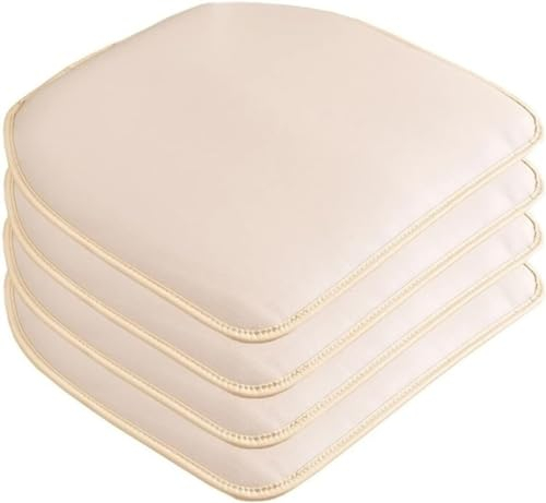 Stuhlkissen mit Bändern (43 * 41cm) 1/2/4er set Outdoor/Innen Sitzkissen Stuhl rutschfest Sitzauflage Sitzpolster halbrund für Stühle in Haus /Garten /Büro/Esszimmerstuhl ( Color : A2 , Size : 40X43cm