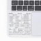 Devino® Shortcuts Aufkleber Mac OS für 13“-16“ MacBook Pro Air M1 M2 / Intel Transparent (Ventura/Monterey/Big Sur/Catalina/Mojave) Sticker Deutsch (1, Transparent Schwarz)