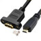 GXMRHWY Panel Mount HDMI Female to Micro Male HDMI Gold-Plated Interface Digital Cameras Extension Cable Fully Shielded with Fixed Screw Hole 30CM