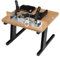 gegeweeret Table de défonceuse, table de routeur pour le travail du bois, table de routeur en MDF, dossier déplacé à gauche et à droite, poignée d'angle avec échelle du bois