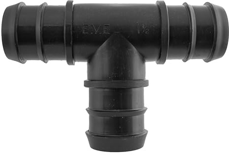 Pond Hose Connectors: T-Bend, Straight, Tap, Valve, Tee, Elbow, Flow Control, Adjustable, Leak-Proof Fittings for Water Pumps, Filters, and Irrigation Systems (T Connector 32mm - 1.25)