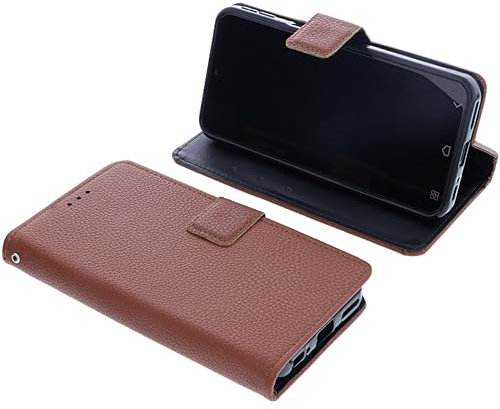 foto-kontor Tasche kompatibel mit Emporia Smart 6 Lite Book Style braun Schutz Hülle Buch