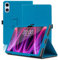 Étui pour Teclast T60 Plus 12 Pouces, Teclast T60 Plus Coque Tablette, Housse de Protection avec Support Pliable, Porte-Crayon et Dragonne, Protection Totale. (Bleu Clair)