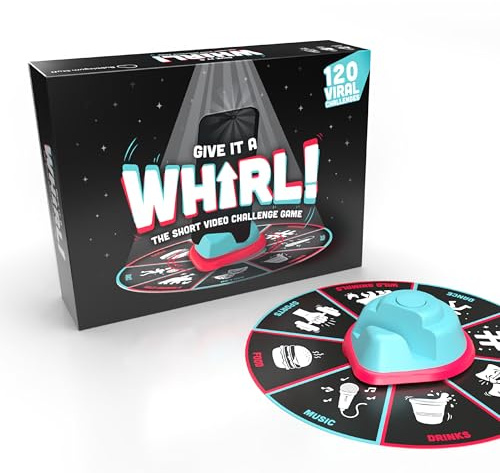 Bubblegum Stuff Give it a Whirl – The Ultimate Short Video Challenge Game – 120 Viral Challenges for Friends & Socials – Hilarious Party Fun for Content Creators & Wannabe Influencers – Ages 13+