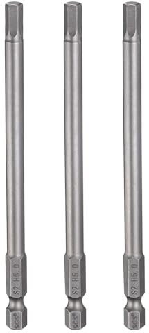 sourcing map 3pcs H5.0 Hex Head Drill Bit Wrench 5mm Metric Flat Tip 1/4 Hex Shank 110mm (4.3) Long Magnetic Hexagonal Screw Driver Socket Industrial Screwdriver Power Bits