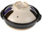 Warmhm Japanischer Suppentopf Retro-Auflauf Hochtemperaturbeständiger Topf Kuchenform rundes Tablett Keramiktopf mit Deckel Reiskochen Topf alter Keramiktopf Vintage Suppentopf Ton
