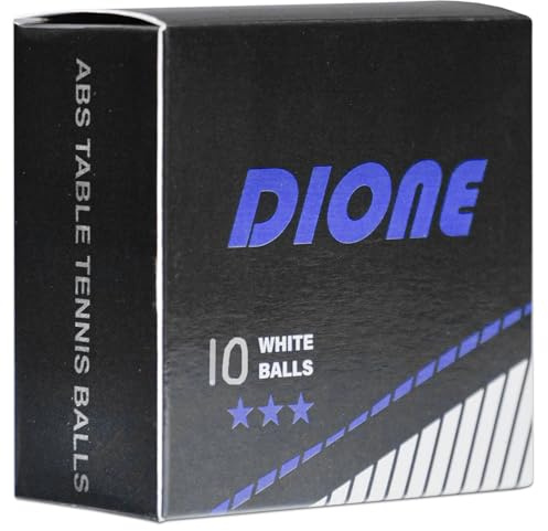 Dione - 10X Bälle für Tischtennisplatte - 3* Qualität - Bälle für Tischtennis Ping Pong - inklusive Box