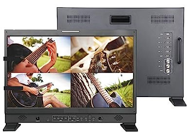 Moniteur Camera, S21 21 pouces grand moniteur 3G SDI 4K HDR prise en charge de la surveillance PBP/PIP UHD 3840x2160 bureau multi-écran