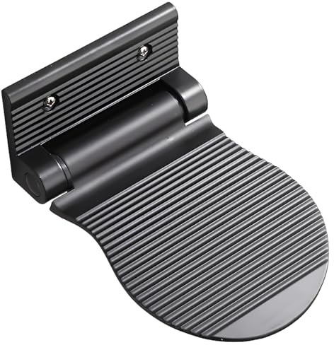 Rutschfeste Fußstütze aus Edelstahl, zusammenklappbare Rasierstufe, Wandmontage, geeignet für Schwangere und ältere Menschen, 3,9 × 5,9 × 2,4, Schwarz