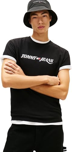 Tommy Jeans Herren TJM Reg Vintage La Ss Tee Dm0dm22548 S/S T-Shirt (1er Pack)