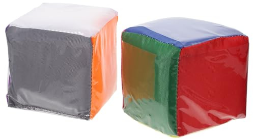 TOYANDONA Lernwürfel mit Einschubtaschen 2 Stück-Pack für Kinder