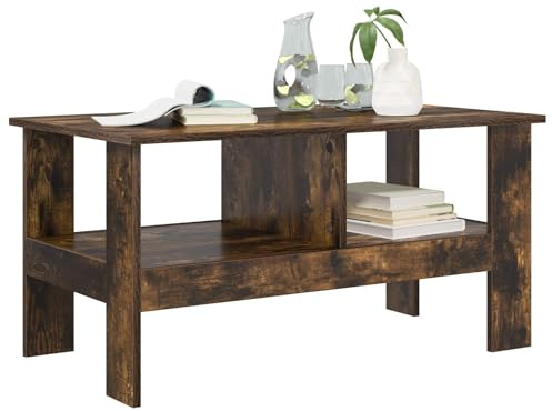 vidaXL Couchtisch Geräucherte Eiche 90 x 50 x 45 cm Holzwerkstoff
