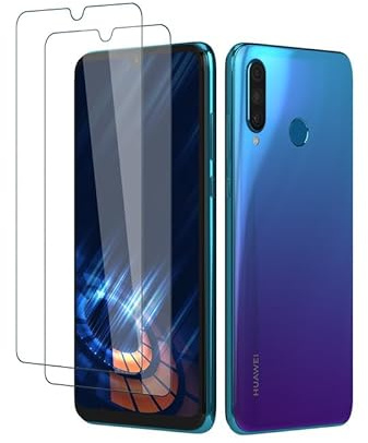 Devgoed [2 Stück] für Schutzfolie Huawei P30 Lite Panzerglas, Anti-Bläschen Displayschutz Huawei P30 Lite Folie, Anti-Fingerabdruck Anti-Kanten Displayfolie Schutzglas