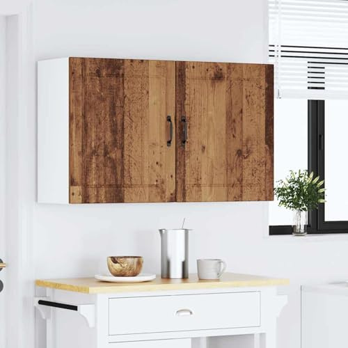 ATOMSTACK MAKER köksväggskåp set om 2 – Lucca-serien i gammalt träutseende, trämaterial, 50 x 31 x 60 cm, väggmonterbara, kan belastas upp till 60 kg, för kök, vardagsrum och hall