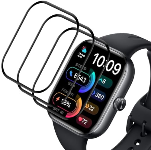 Supershieldz Protector de Pantalla para Xiaomi Redmi Watch 5, Cristal Templado HD Cobertura Completa, Sin Burbujas, Sensible al Tacto, Vidrio Templado para Redmi Watch 5-3 Piezas