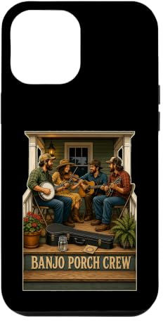 Banjo Porch Crew Folk Bluegrass Session Acoustique Coque pour iPhone 12 Pro Max