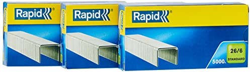 Standard snabba flexibla trådhäftklamrar nr 26 tum långa, 6 mm, häftapparat upp till 20 ark galvaniserad tråd 15 000 Agrafer
