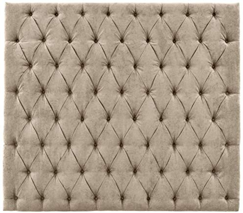 Casa Padrino Luxus Chesterfield Bett-Kopfteil Greige 180 x 10 x H. 160 cm - Schlafzimmermöbel