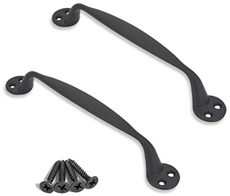 Ouvin Pack of 2 Rustic Door Pull Handle Barn Door Garden Gate Shed Pulls Handles (B)