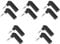 LiebeWH 10Pcs Audio Adapter, Stereo Jack Headphone Adapter 90 Degrees 3.5mm Male to 3.5mm Female Adapter Connector for Stereo Headphone Earphone
