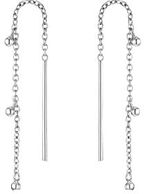 NOELANI Ohrhänger 925 Sterling Silber Damen Ohrschmuck, 9,1 cm, Silber, Kommt in Schmuck Geschenk Box, 2031671