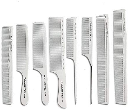Professionelles 8-teiliges Carbonfaser-Kammset, hitzebeständiges antistatisches Kammset für alle Frisuren