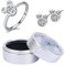 Floatdream 3 Stücke Ohrringe für Damen, Süße Maus Ohrstecker, Zirkonring, für Schmuckdekoration, Schenken, Geburtstagsfeier, Barparty Partys, Geburtstagsfeiern(Silber)
