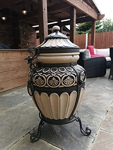 Grand tandyr Garden Tandoor Oven Ceramic tandyr Tandur Clay tandoori CYPRUS 100L, Brown