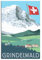 Vintage Grindelwald Schweiz Reiseposter Hamlet Dekorative Poster Modern Schlafzimmer Leinwand Kunst Poster Bild Malerei Poster Wanddeko Kunst Geschenk