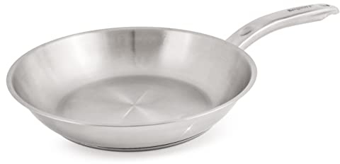 Berghoff Belly Shape 18/10 Stainless Steel 9.5 Fry Pan, Fast, Evenly Heat, Induction Cooktop Ready