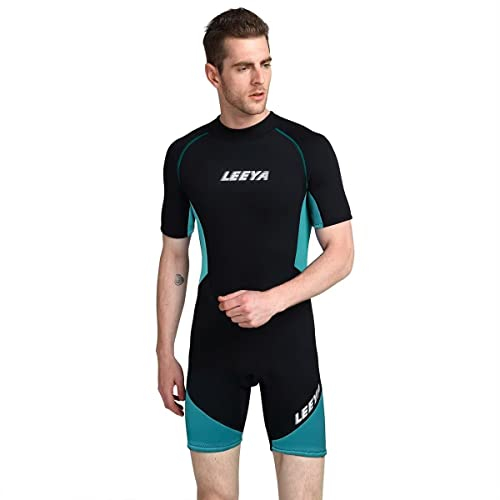 Shorty Neoprenanzüge für Herren und Frauen, 3mm Neopren Neoprenanzug, Einteiliger Kurzar Taucheranzug in Übergröße mit Rückenreißverschluss, zum Schwimmen, Surfen, Schnorcheln, Wassersport, 6XL